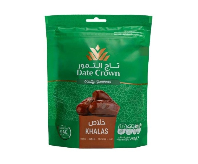 Untuk dikonsumsi sendiri atau dibawa bepergian, pertimbangkan kurma Khalas ukuran < 500 g