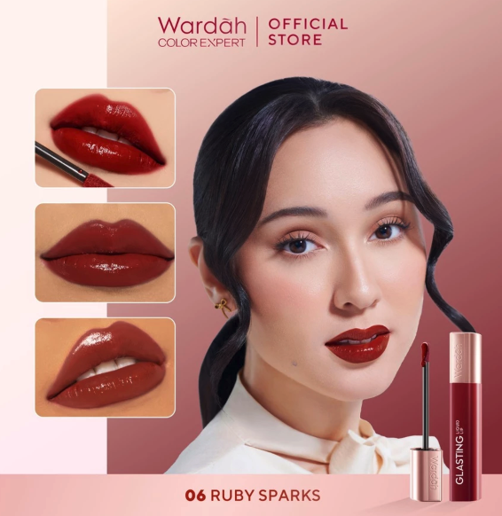 Lipstik Wardah Glasting: Dapat dipertimbangkan untuk bibir gelap