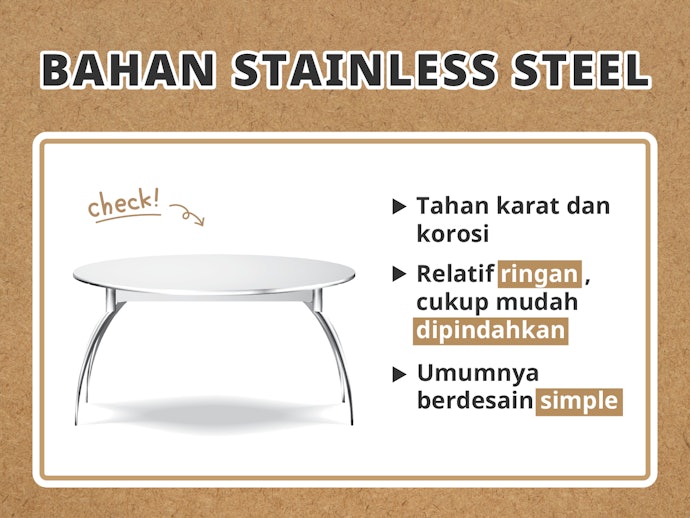 Stainless steel: Hadirkan kesan simpel dan cool
