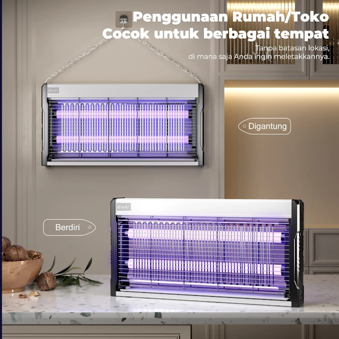 Handel/hook, mudah dipindah-pindahkan dan digantung