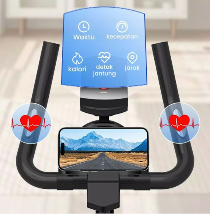 Untuk Anda yang masih pemula, fitur layar pengukur kalori dan heart rate sudah cukup
