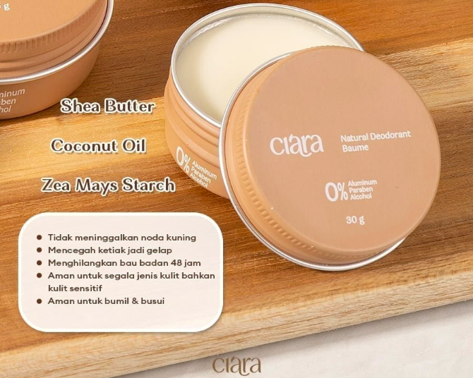Untuk atasi ketiak basah: Pilih natural deodorant yang mengandung tawas atau starch
