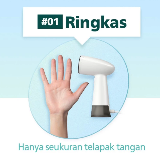 Ada juga steamer Philips STH1010 atau STH3010 yang praktis saat traveling
