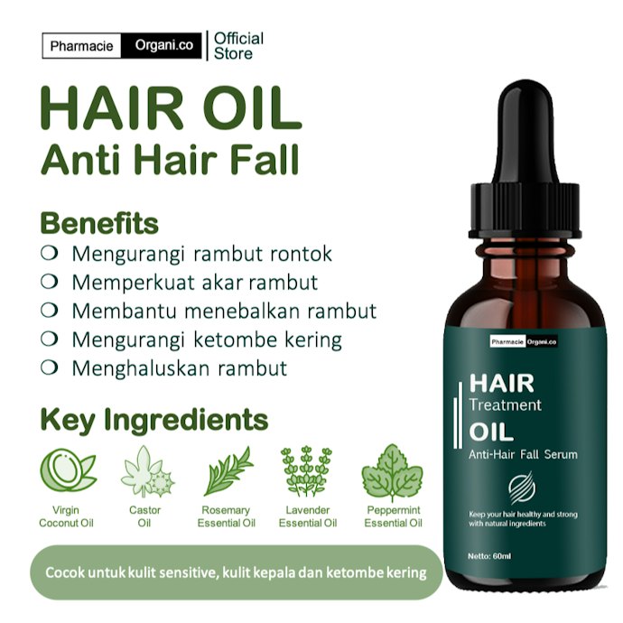 Jika rambut rontok disertai kulit kepala sensitif atau gatal: Cek rosemary oil dengan kombinasi lavender atau rice bran