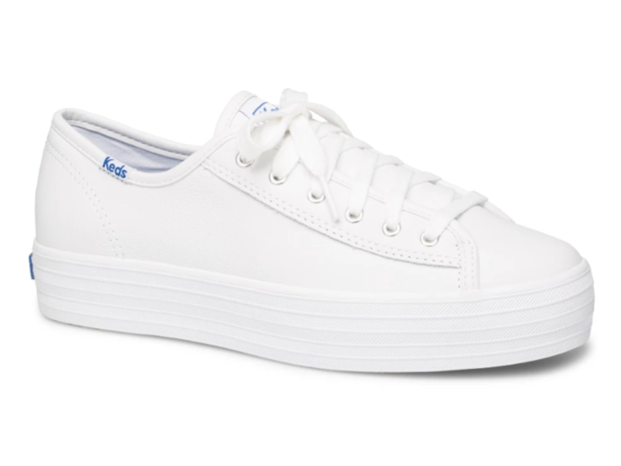 Keds Triple Kick Leather White: Sepatu sneaker wanita putih yang sporty-chic dan serbaguna