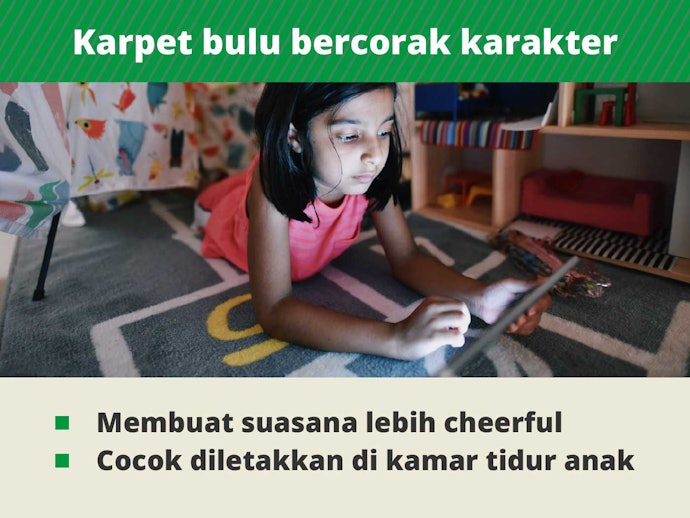 Corak karakter: Cocok untuk kamar anak kecil