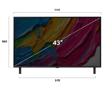 Untuk ruangan lebih kecil seperti kamar, pertimbangkan ukuran 42 atau 48 inch