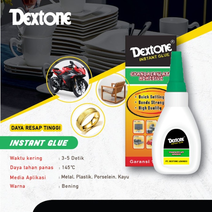 Untuk perbaikan kecil dan sementara, pertimbangkan lem cyanoacrylate