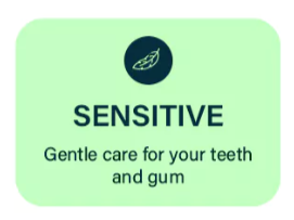 Mode sensitive: Memberikan plak dengan lebih lembut, sesuai untuk gigi sensitif