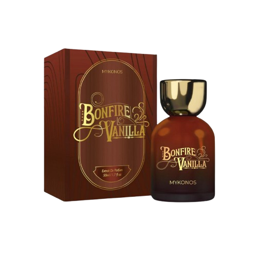 Mykonos Bonfire Vanilla: Gabungan aroma rempah yang smoky dan vanila dengan kesan manis