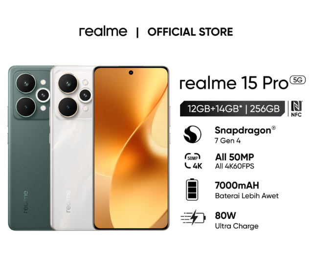 realme 15 Pro 5G: Chipset efisien dan kamera mumpuni dengan dukungan baterai besar