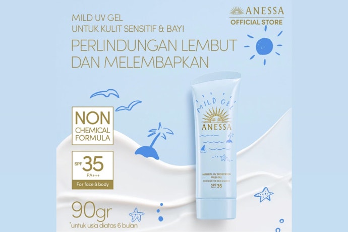 Pilih sunscreen Anessa UV Gel untuk kulit normal to dry