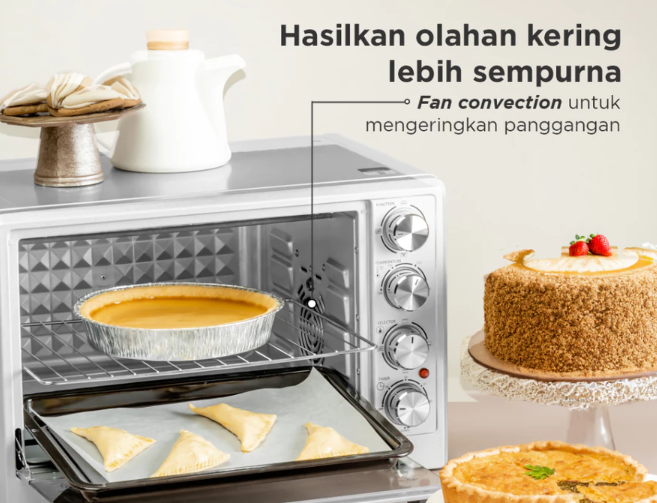 Pastikan ada fitur convection dan proofing untuk hasil terbaik